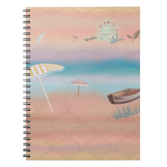Faded Art Deco Resort Notebook (Front)