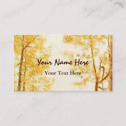 Customizable Faded Aspens business card