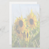 Faded Autumn Sunflowers Stationery (Front/Back)