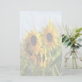 Faded Autumn Sunflowers Stationery (Standing Front)