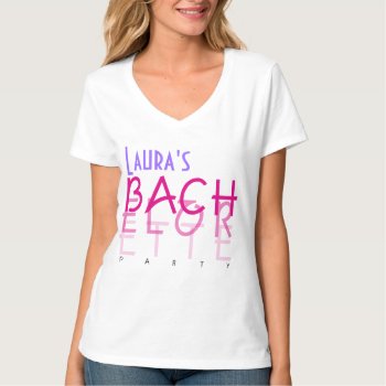 Faded Bachelorette Party Customizable T-shirt by VegasPartyGifts at Zazzle