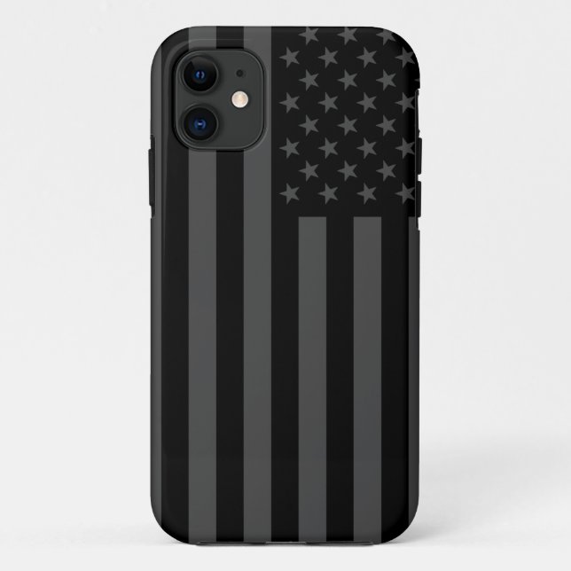 Faded black and gray american flag Case-Mate iPhone case (Back)