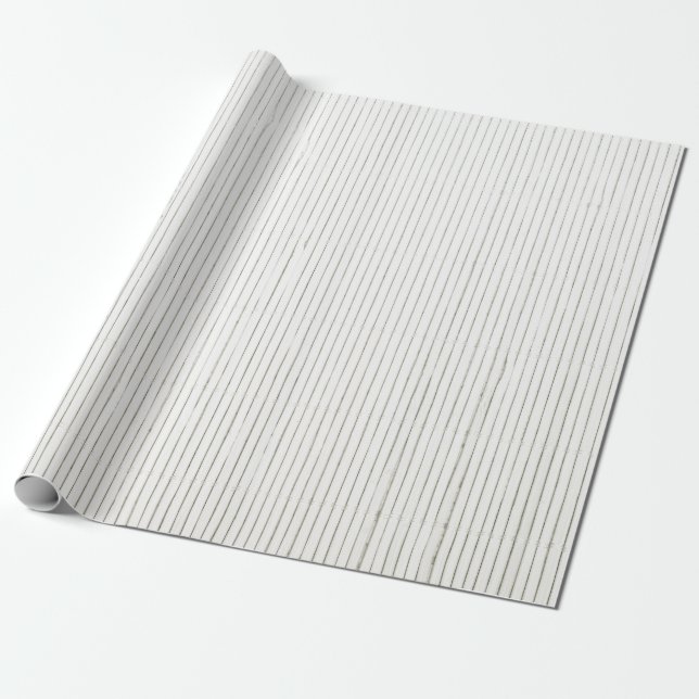 FADED BLACK AND WHITE STRIPE DESIGN GIFT WRAPPING WRAPPING PAPER (Unrolled)