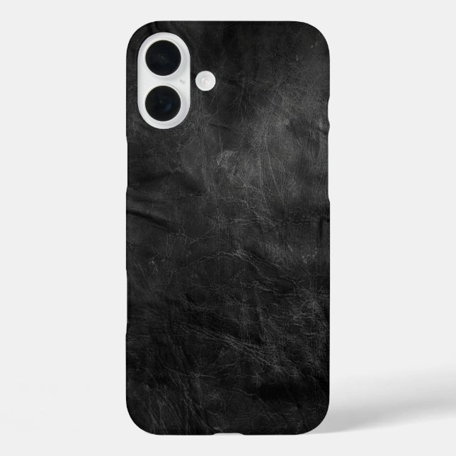 Faded Black Leather Texture Case-Mate iPhone Case (Back)