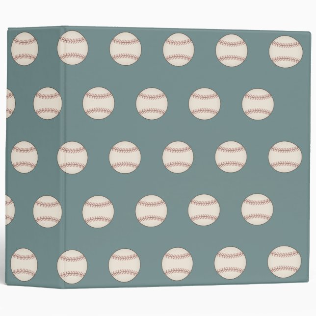  Faded Blue Baseball Organizer Binder Gift (Front/Spine)