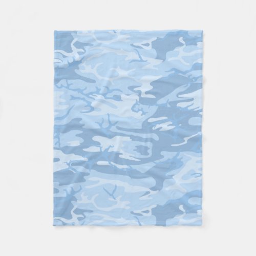 Faded Blue Camo Fleece Blanket