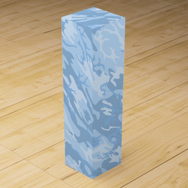 Faded Blue Camo Wine Box (Front)