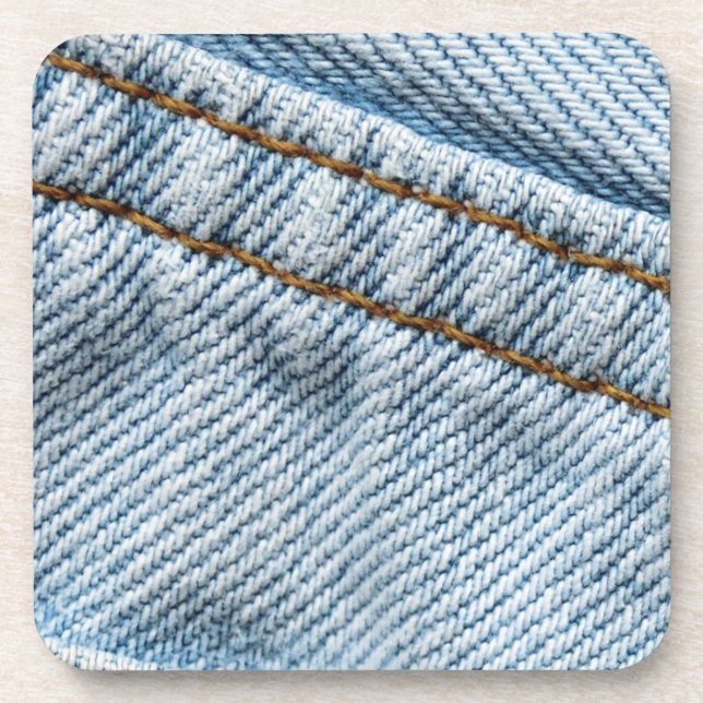 Faded Blue Jeans Beverage Coaster (Front)