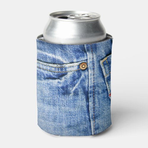 FADED BLUE JEANS CAN COOLER
