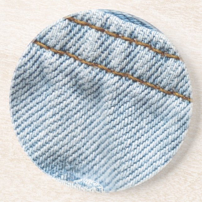 Faded Blue Jeans Sandstone Coaster (Front)