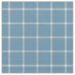 Faded Blue Windowpane Plaid Fabric