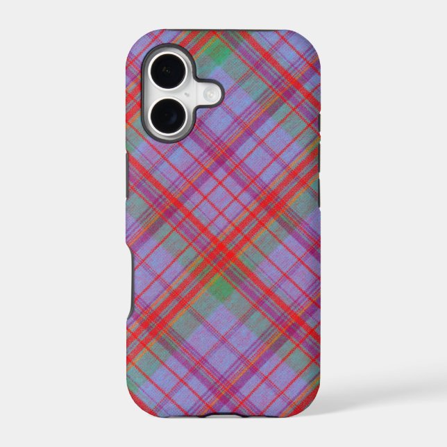 Faded Bright Flannel Case-Mate iPhone Case (Back)
