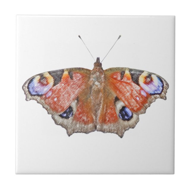 faded butterfly tile (Front)