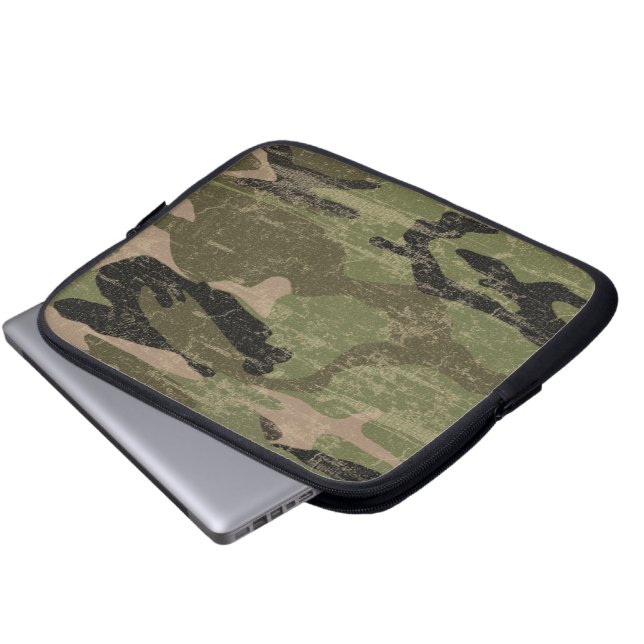 Faded Camo Laptop Sleeve (Front Bottom)