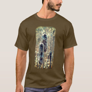 Faded Cattails Nature  T-Shirt