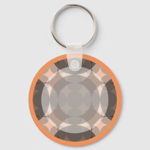 Faded Circle Grid by Kenneth Yoncich Keychain
