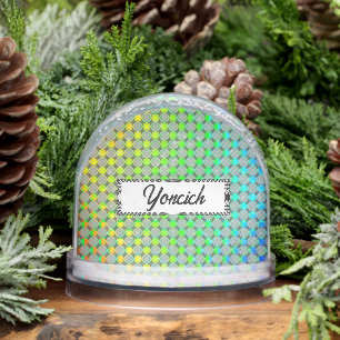 Faded Circle Grid by Kenneth Yoncich Snow Globe