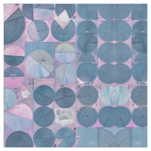 Faded Circles of Pink Abstract Fabric