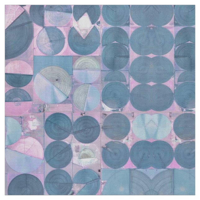 Faded Circles of Pink Abstract Fabric (Swatch)