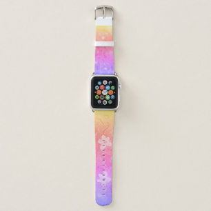 Faded Colorful Flowers  Apple Watch Band
