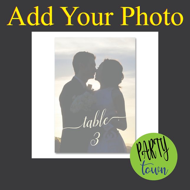 Faded Couple Wedding Photo✨ Beautiful Exotic Mist  Table Number (add spice to your wedding reception)
