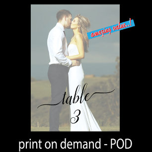 Faded Couple Wedding Photo✨ Beautiful Misty Table Number