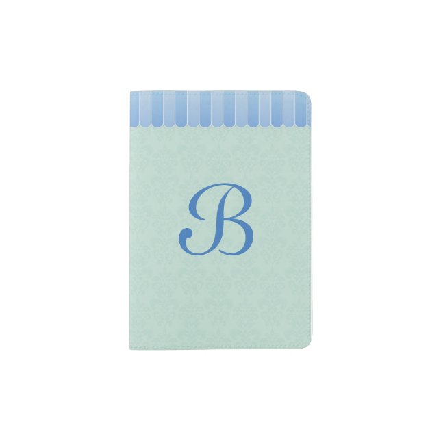 Faded Damask Passport Holder (Front)