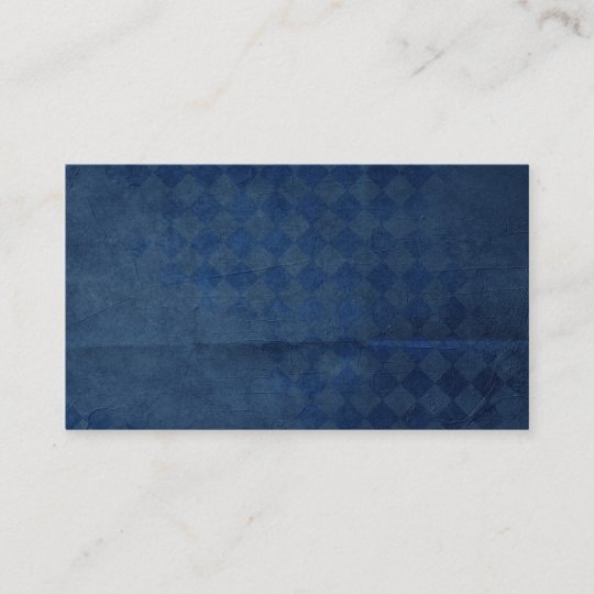 Faded Dark Blue Diamond Pattern Background Business Card