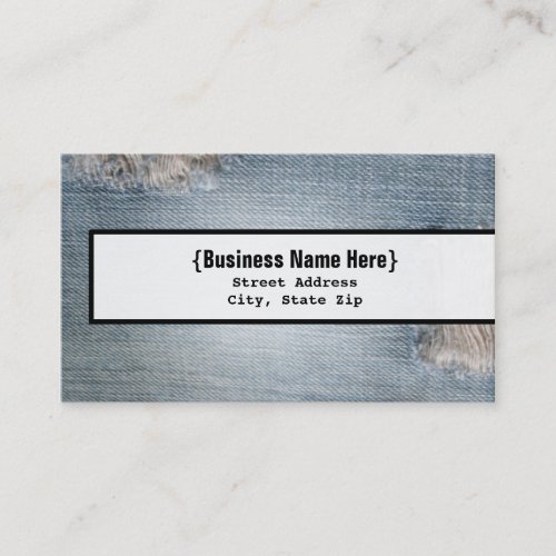 Faded Denim Blue Jean Inspired Business Card