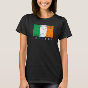 Faded Distressed Irish Flag  Ireland Flag T-Shirt