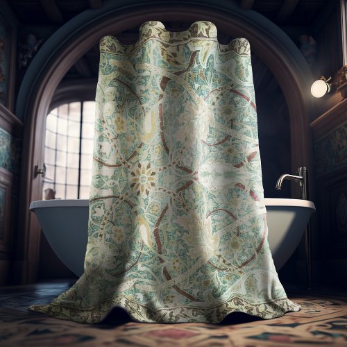 Faded Dusty Green Bullerswood Hammersmith Morris Shower Curtain