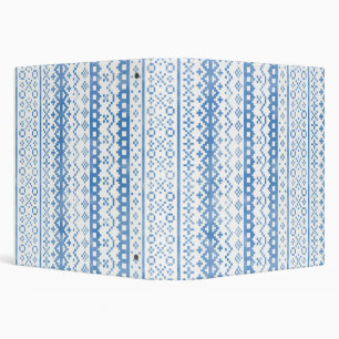 Faded Fair Isle Knitwear Watercolor Cozy Cabincore 3 Ring Binder