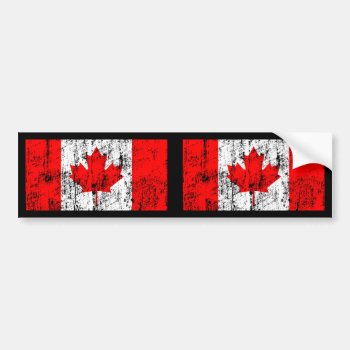 Faded Flag Of Canada Bumper Sticker by zarenmusic at Zazzle