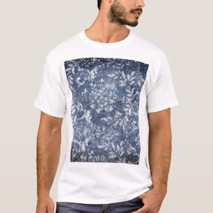 Faded Floral Denim: Grungy Textured Background T-Shirt