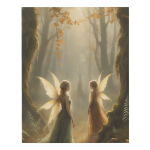 Faded Forest Fairies - Herfstmagie Faux Canvas Print