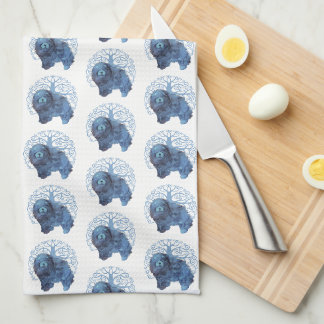 FADED GENES Chow repeat design TREE OF LIFE Kitchen Towel