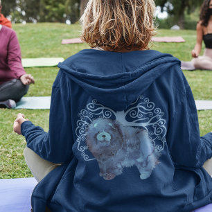 FADED GENES Chow  TREE OF LIFE back/front zip Hoodie