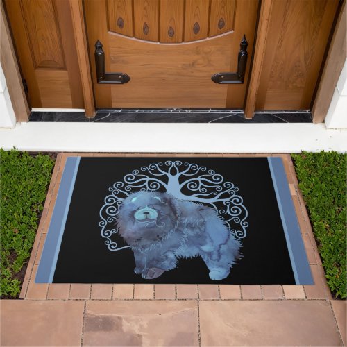 FADED GENES Chow  TREE OF LIFE door mat