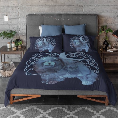 FADED GENES  Chow Tree of Life Duvet Cover