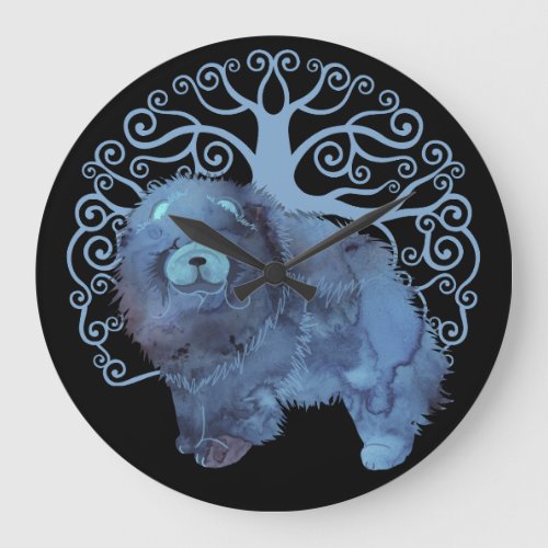 FADED GENES Chow  TREE OF LIFE  Large Clock