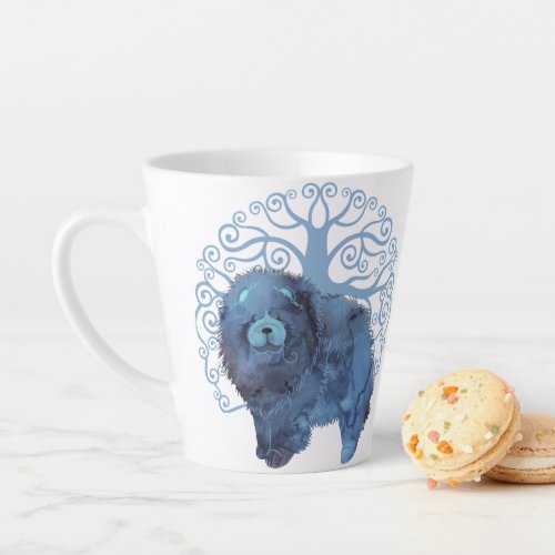 FADED GENES  Chow Tree of Life latte Latte Mug