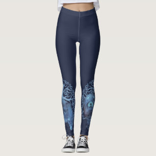 FADED GENES Chow  TREE OF LIFE  NAVY Leggings