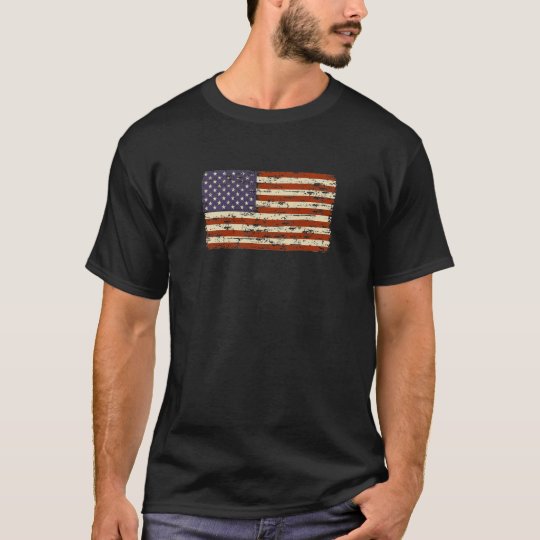 faded american flag shirt