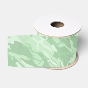 Faded Green Camo Grosgrain Ribbon