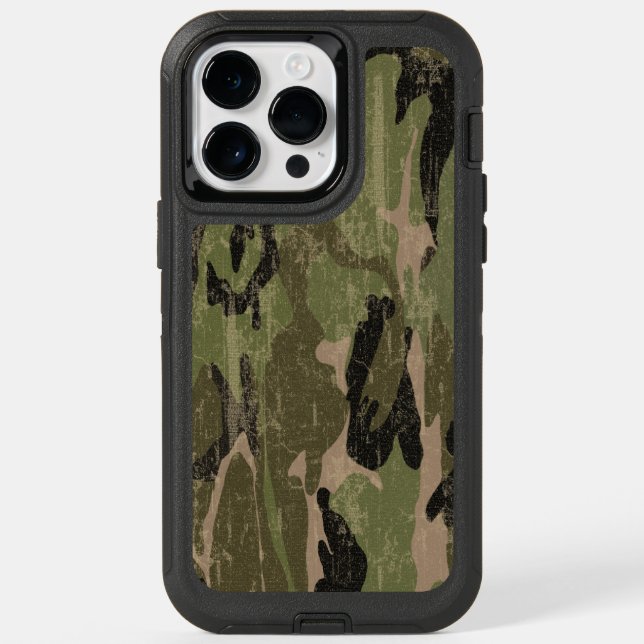 Faded Green Camo Otterbox iPhone Case (Back)