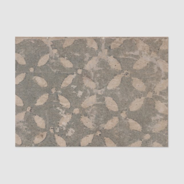 Faded Green Flora Decoupage Paper (Front)