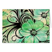 Faded Green Flowers (Front Horizontal)