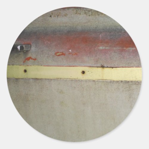 Faded Green Red Blue  Yellow rusted Classic Round Sticker