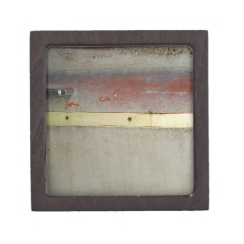 Faded Green Red Blue  Yellow rusted Gift Box