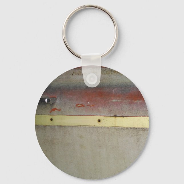 Faded Green, Red, Blue & Yellow rusted Keychain (Front)